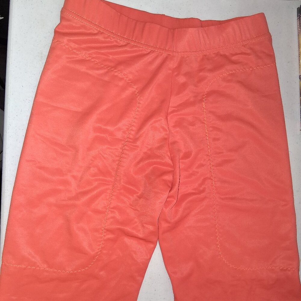 Adams USA Girls Athletic Compression Shorts Solid Orange softball PADDED
